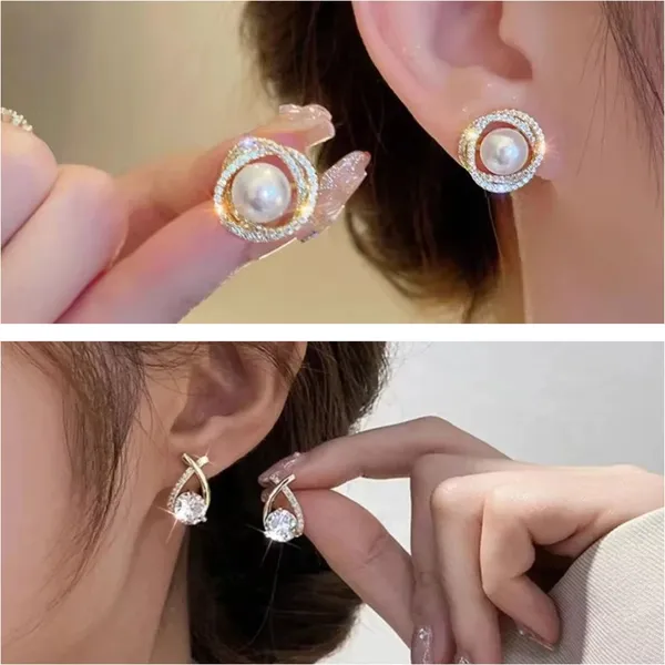 Gold_And_White_Brass_Stud_Earring_For_Women_Pack_Of_2