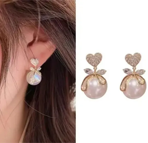 Gold_And_Purple_Brass_Stud_Earring_For_Women