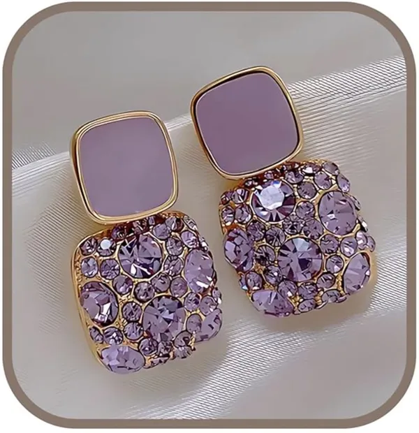 Purple_Metal_Stud_Earring_For_Women_Pack_Of_2