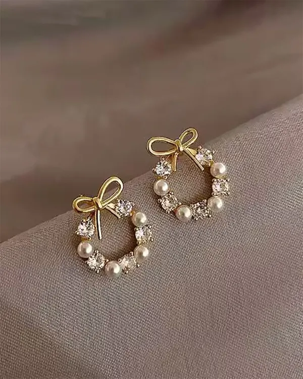 Gold_And_White_Alloy_Stud_Earring_For_Women_Pack_Of_2