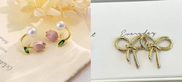 Gold_And_Multicolor_Alloy_Stud_Earring_For_Women_Pack_Of_2