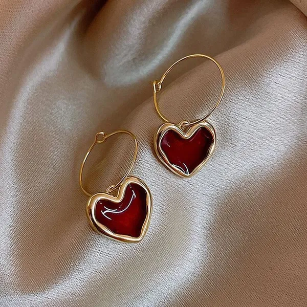 Red_Alloy_Hoop_Earrings_For_Women_Pack_Of_2