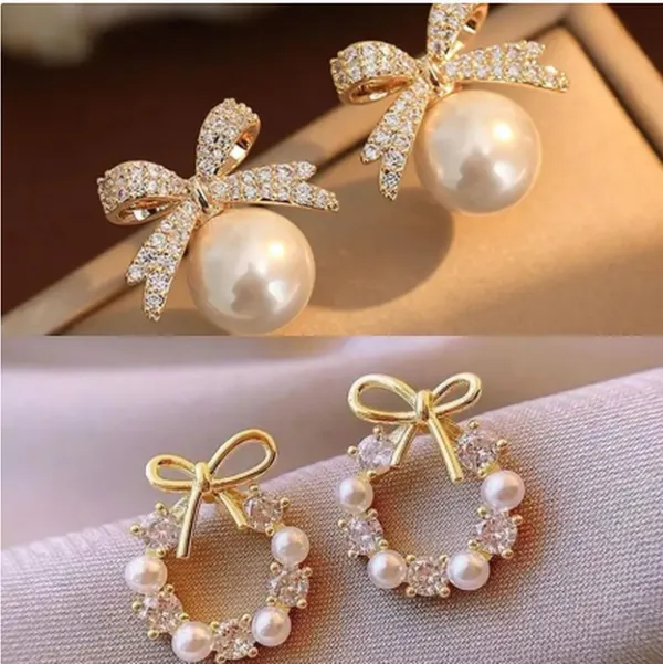 Gold_And_White_Brass_Stud_Earring_For_Women_Pack_Of_2