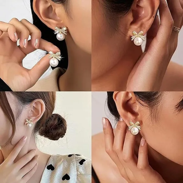 Gold_And_White_Brass_Stud_Earring_For_Women_Pack_Of_2