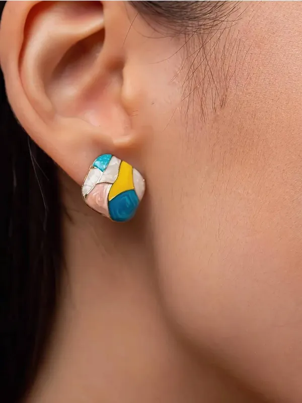 Multicolor_Brass_Stud_Earring_For_Women_Pack_Of_2