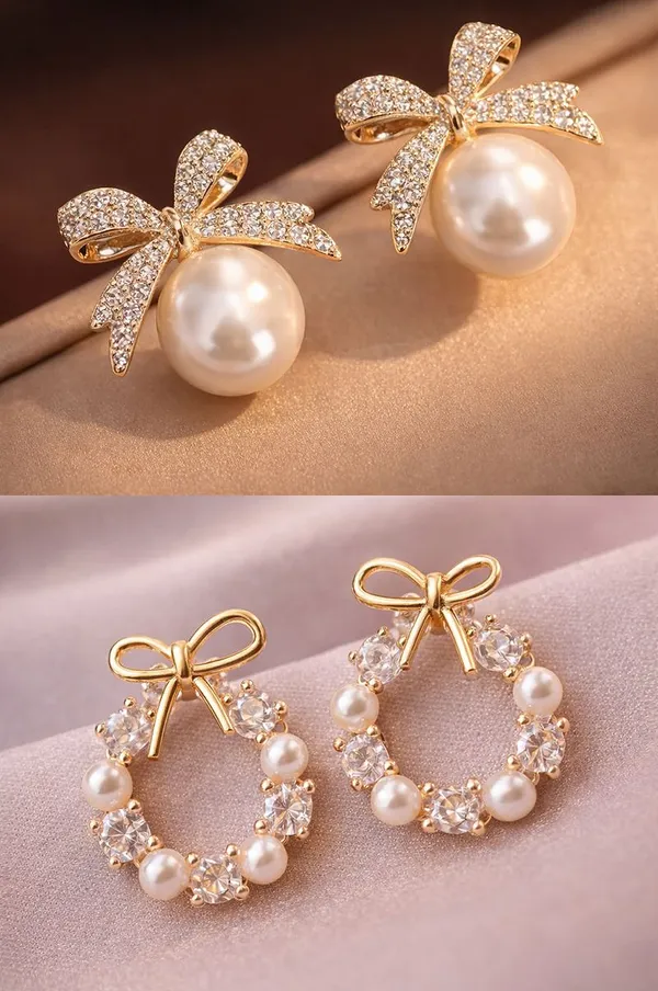 Silver_And_Gold_Alloy_Stud_Earring_For_Women_Pack_Of_2