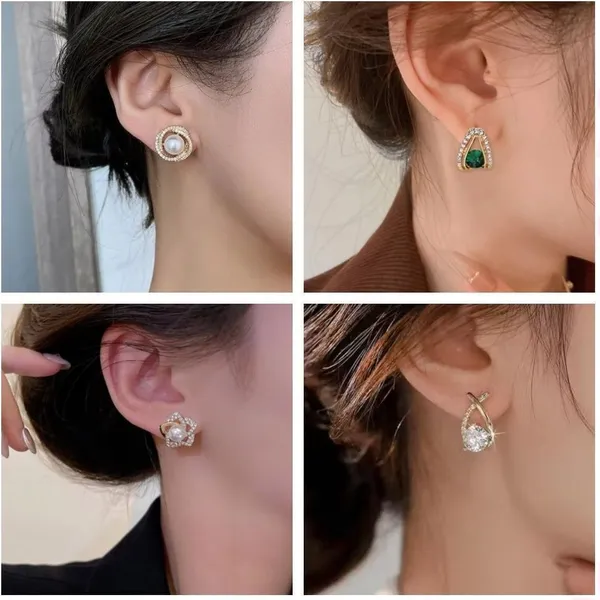 Multicolor_Brass_Stud_Earring_For_Women