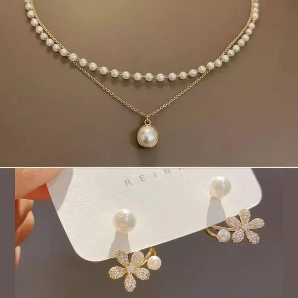 Gold_And_White_Alloy_Jewellery_Set_For_Women_Pack_Of_2