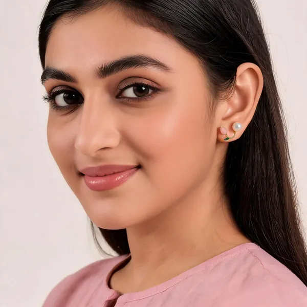 Gold_And_Pink_Alloy_Stud_Earring_For_Women_Pack_Of_2