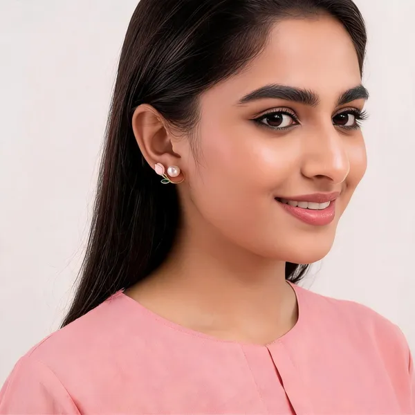 Gold_And_Pink_Alloy_Stud_Earring_For_Women_Pack_Of_2