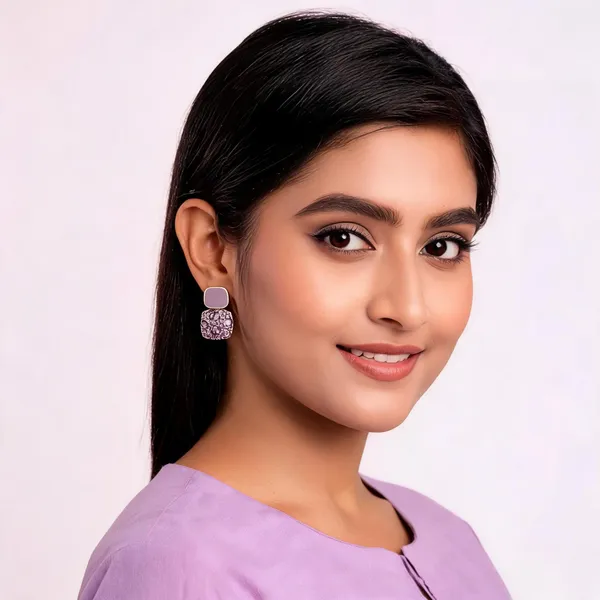 Purple_Metal_Stud_Earring_For_Women_Pack_Of_2