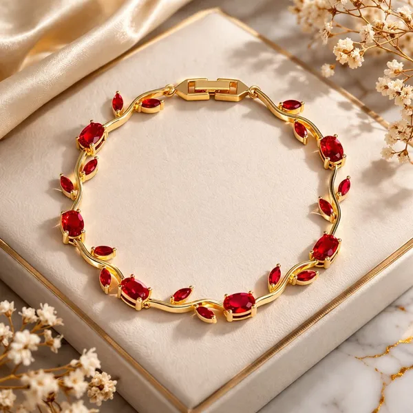 Red_And_Gold_Stainless_Steel_Bracelet_For_Women