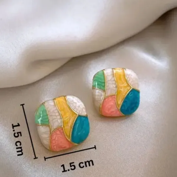 Multicolor_Brass_Stud_Earring_For_Women_Pack_Of_2