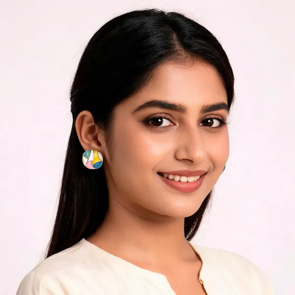 Multicolor_Brass_Stud_Earring_For_Women_Pack_Of_2