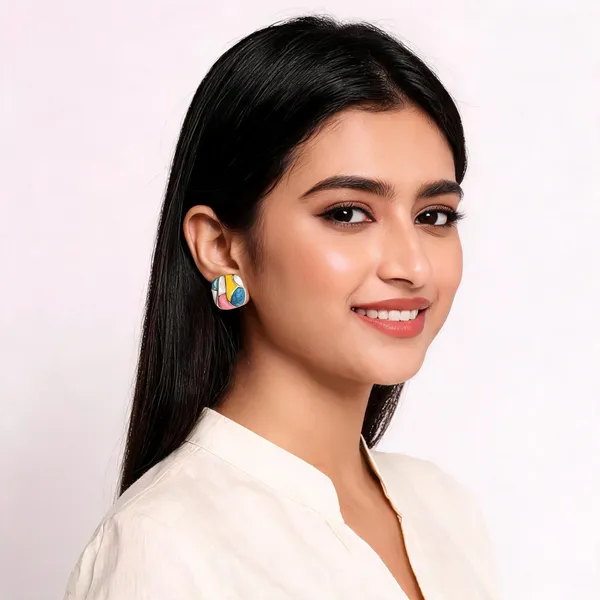 Multicolor_Brass_Stud_Earring_For_Women_Pack_Of_2
