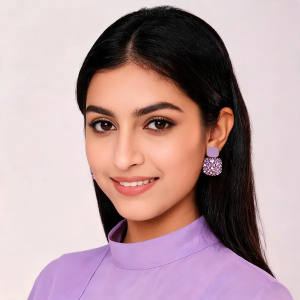 Purple_Metal_Stud_Earring_For_Women_Pack_Of_2