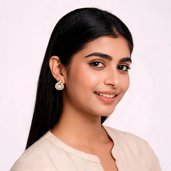 Gold_Metal_Stud_Earring_For_Women_Pack_Of_2
