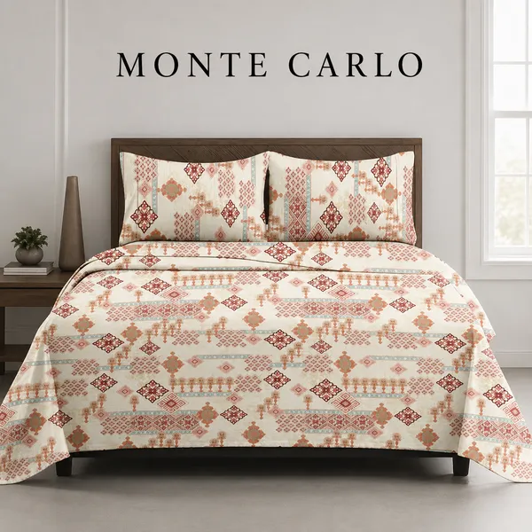 Pure_Cotton_Contemporary_Geometric_Print_White_Orange_Double_Bedsheet