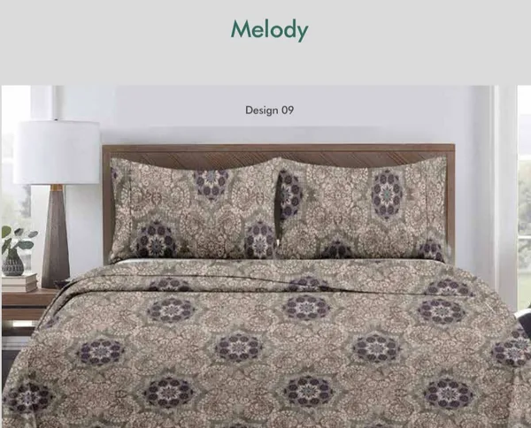 Pure_Cotton_Floral_Geometric_Print_Brown_Double_Bedsheet