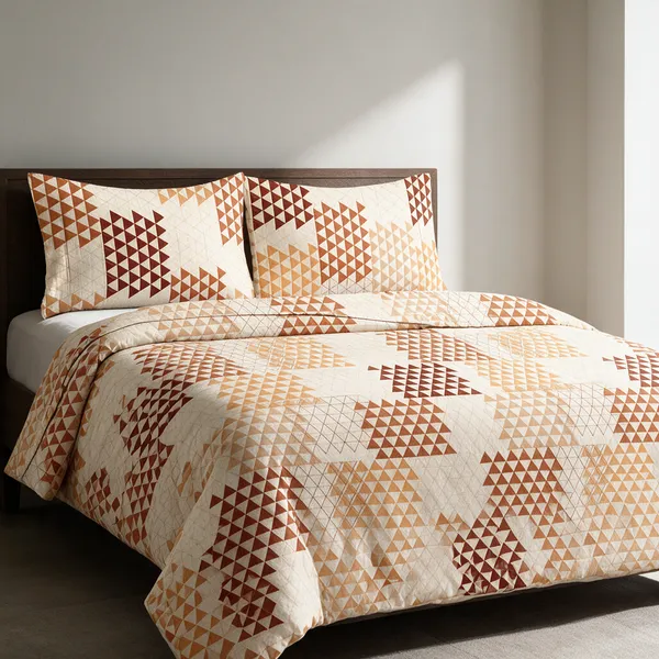 Pure_Cotton_Geometric_Triangle_Print_Double_Bedsheet
