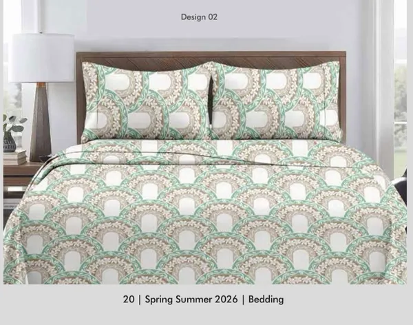 Pure_Cotton_Contemporary_Geometric_Print_Green_Double_Bedsheet