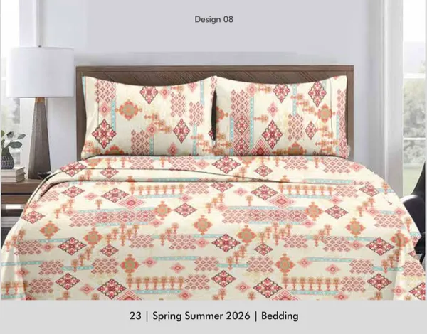 Pure_Cotton_Contemporary_Geometric_Print_White_Orange_Double_Bedsheet