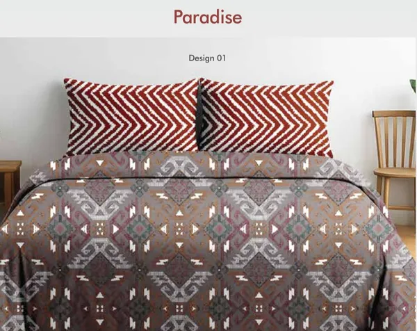 Pure_Cotton_Tribal_Geometric_Print_Brown_Double_Bedsheet
