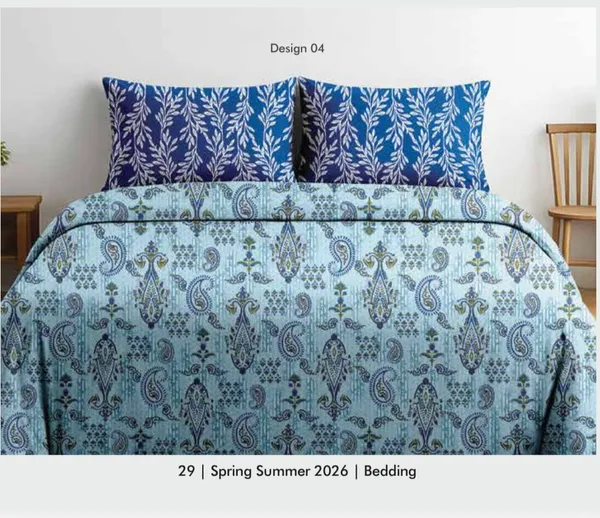 Pure_Cotton_Traditional_Paisley_Print_Blue_White_Double_Bedsheet
