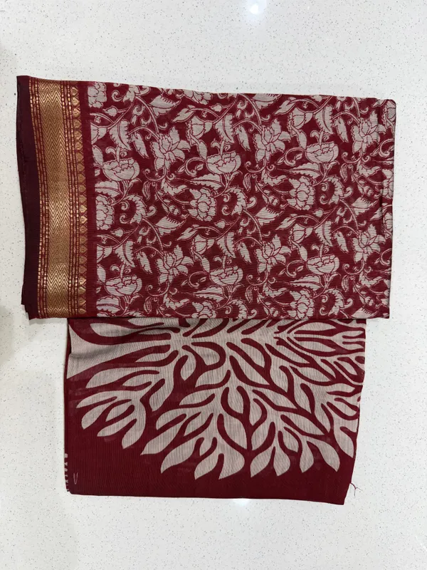 Maroon_Maheshwari_Gadwal_Floral_Print_Unstitched_Suit_For_Women