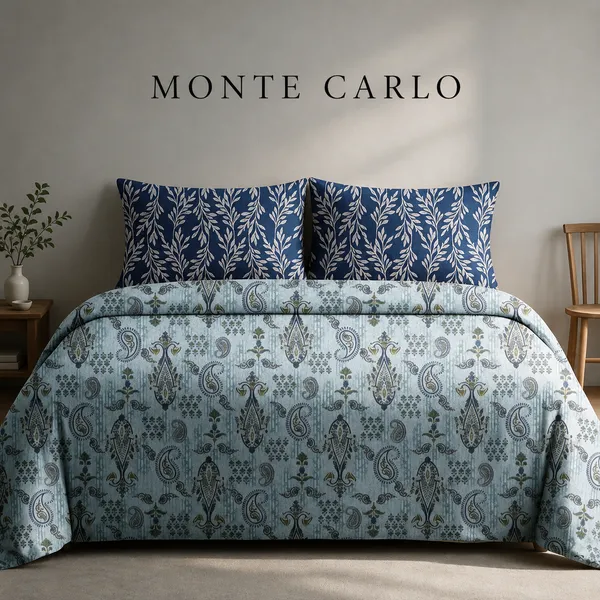 Pure_Cotton_Traditional_Paisley_Print_Blue_White_Double_Bedsheet