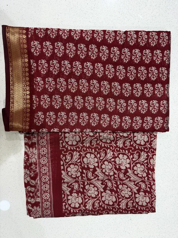 Maroon_Maheshwari_Gadwal_Paisley_Print_Unstitched_Suit_For_Women