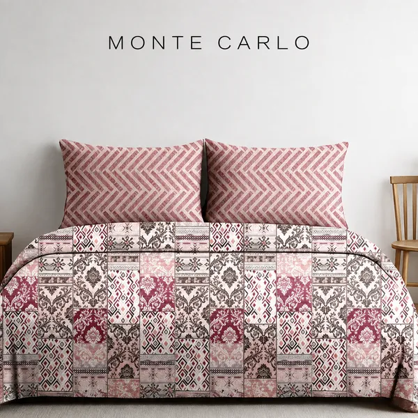 Pure_Cotton_Geometric_Patchwork_Print_Pink_Double_Bedsheet