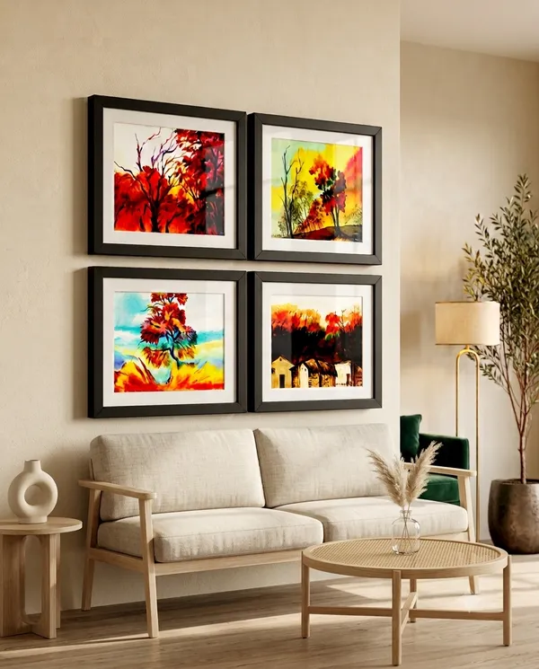 Framed_Painting_Premium_Wall_Art_Pack_of_4