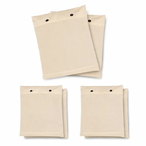 Cream_Cotton_Button_Closure_Saree_Storage_Bag_Pack_Of_6