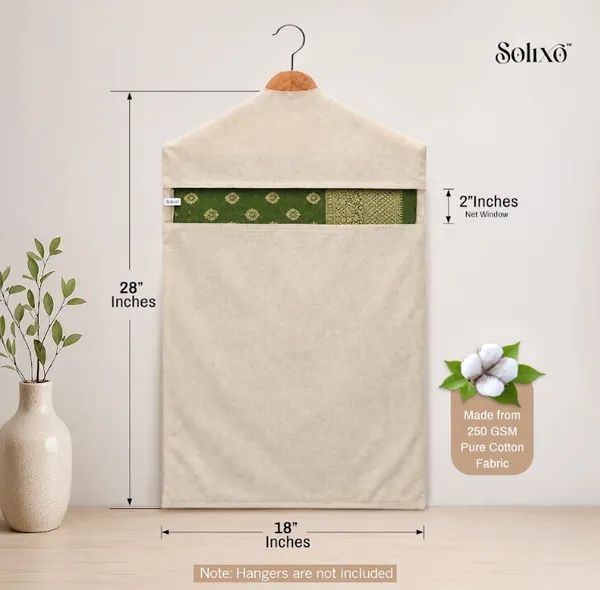 SOLIXO_TRADERS_Hanging_Cotton_Saree_Covers_with_Zip_(30x18_Inch)_with_Pocket_for_Blouse_and_Accessories_|_Pack_of_5