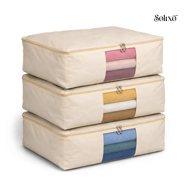 Pack_of_3_Cotton_Zip_Closure_Clothes_Storage_Box_Wardrobe_Organizer_
