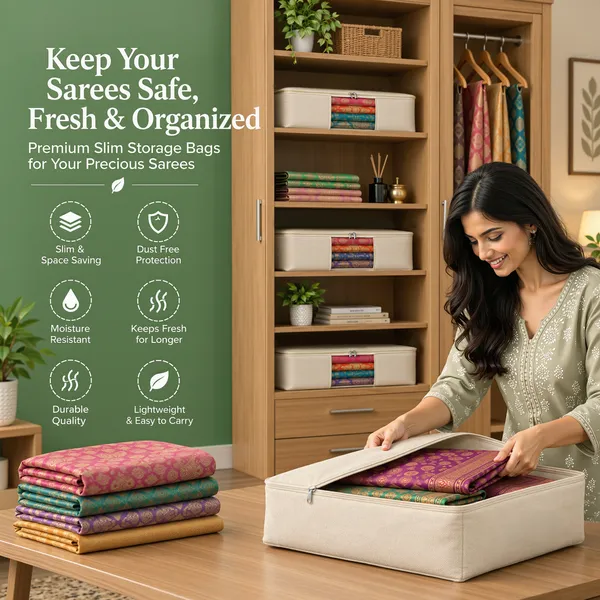Cream_Cotton_Zip_Closure_Clothes_Storage_Box_Wardrobe_Organizer_Pack_Of_9