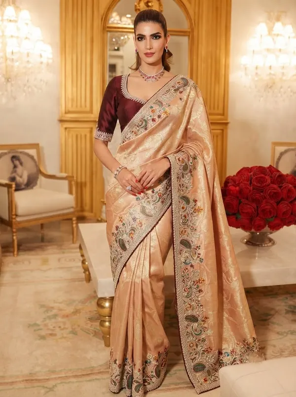 Peach_Soft_Pure_Kanjivaram_Silk_Saree_For_Women