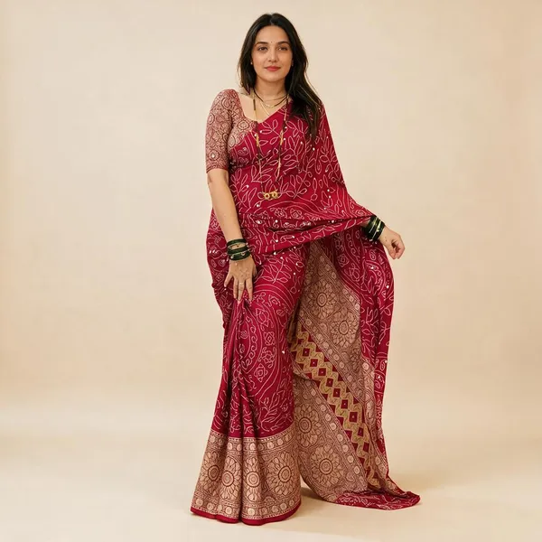 Rani_Pink_Satin_Viscose_Saree_For_Women