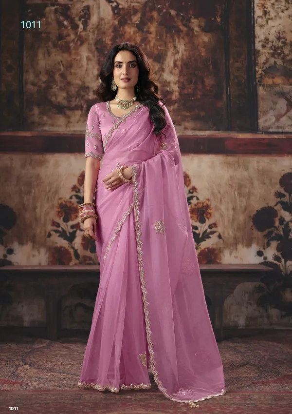 Baby_Pink_Tissue_Organza_Saree_For_Women
