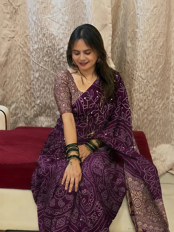 Wine_Satin_Viscose_Saree_For_Women