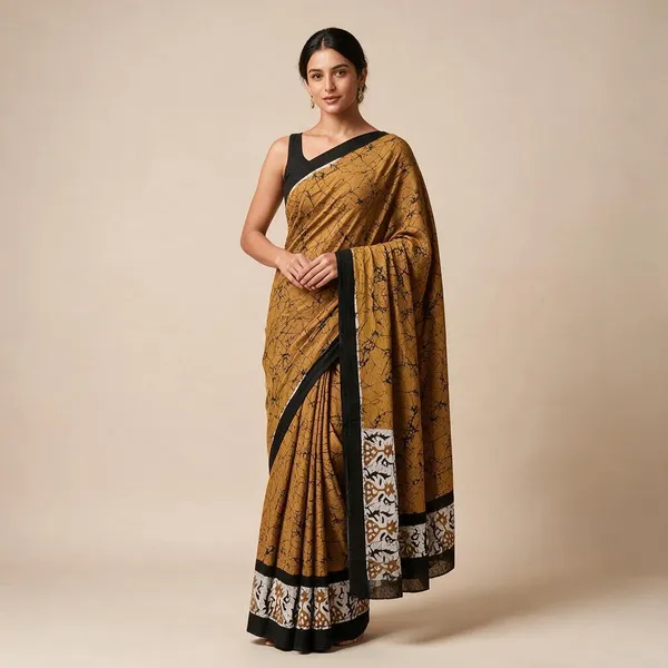 Orange_Mulmul_Cotton_Saree_For_Women