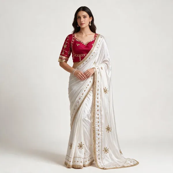 White_Crepe_Silk_Saree_For_Women