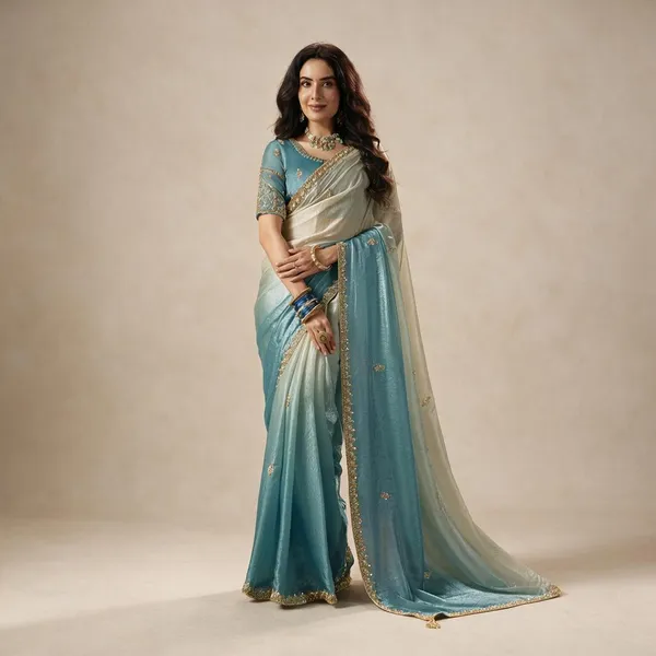 Sky_Blue_Tissue_Organza_Saree_For_Women