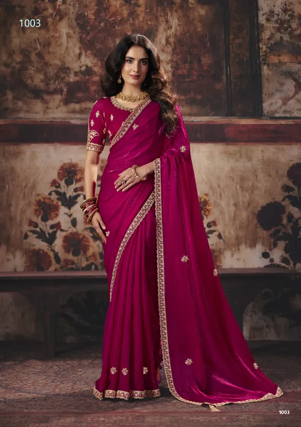 Pink_Tissue_Organza_Saree_For_Women