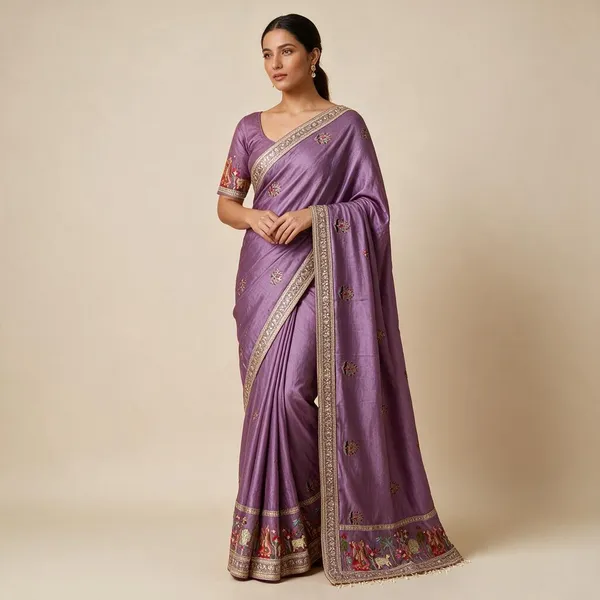 Purple_Vichitra_Silk_Saree_For_Women