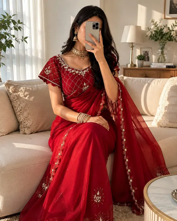 Red_Soft_Crunchy_Silk_Saree_For_Women