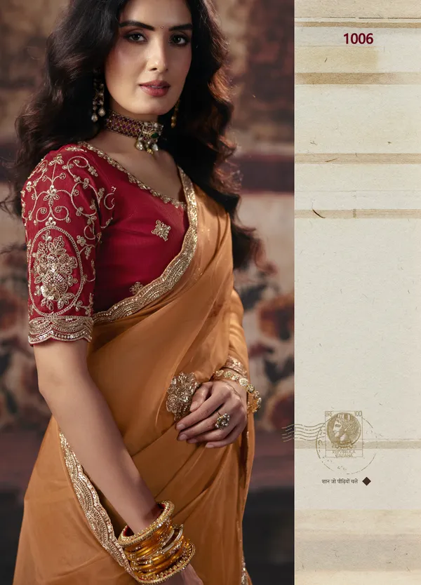 Orange_Tissue_Organza_Saree_For_Women