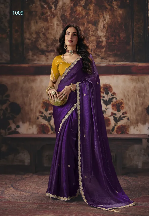 Wine_Tissue_Organza_Saree_For_Women