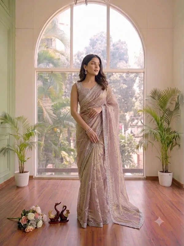 Onion_Pink_Space_Silk_Saree_For_Women